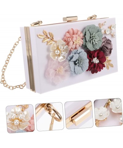 2 Pcs Handbag Clutch Bags for Women Wedding Womens Wallets Shoulder Clutch Shoulder Bag with Chain Women Whitex3pcs $12.15 Ev...