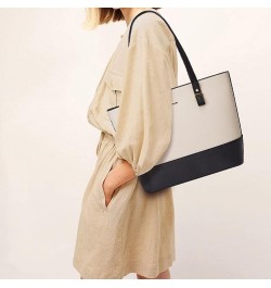 Purses and Handbags for Women Fashion Tote Bags Shoulder Bag Top Handle Satchel Bags Set 3pcs White Black $36.07 Totes