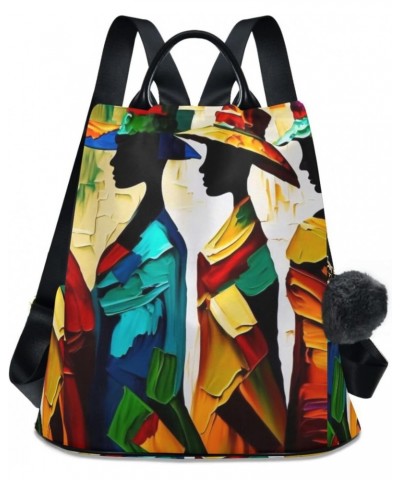 Abstract Women Painting Backpack for Women, Fashion Anti Theft Casual Daypack Shoulder Bag Purse for Travel Work 15 inches $2...