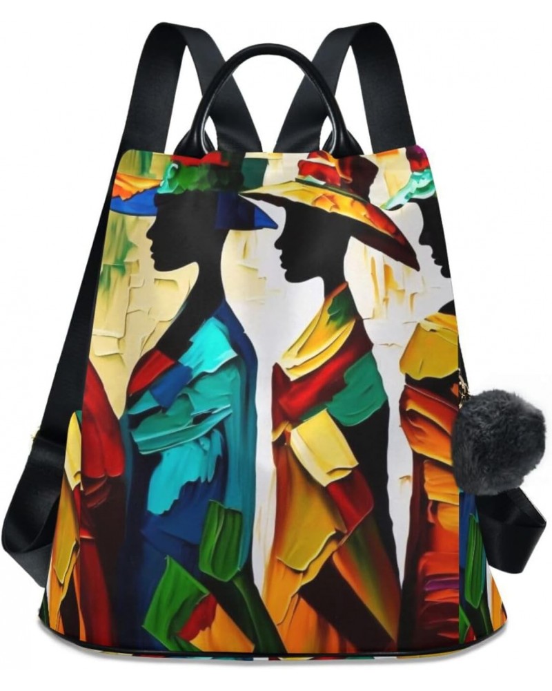 Abstract Women Painting Backpack for Women, Fashion Anti Theft Casual Daypack Shoulder Bag Purse for Travel Work 15 inches $2...