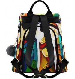 Abstract Women Painting Backpack for Women, Fashion Anti Theft Casual Daypack Shoulder Bag Purse for Travel Work 15 inches $2...