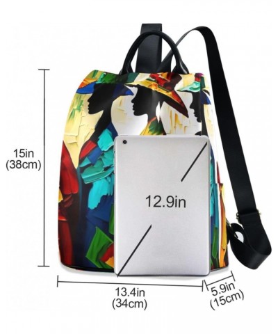 Abstract Women Painting Backpack for Women, Fashion Anti Theft Casual Daypack Shoulder Bag Purse for Travel Work 15 inches $2...