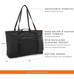 ZDX Luggage, Black $71.68 Totes