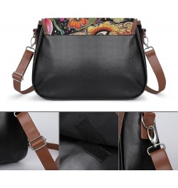 Mushroom Trippy Crossbody Shoulder Messenger Women Bag Pu Leather Office Work Business for Handbag Crossbody Bag $18.63 Shoul...