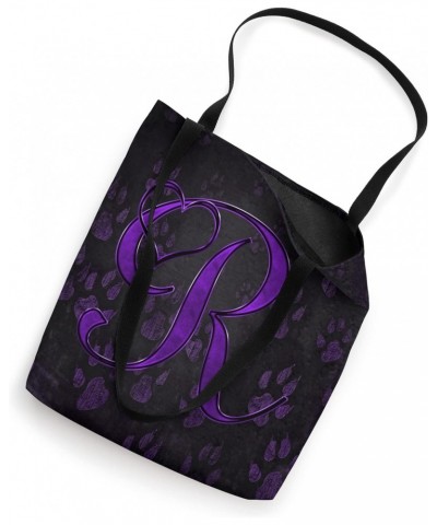 Paw Print Letter R Purple Pet Dog Cat Animal Heart Love Name Tote Bag $11.80 Totes