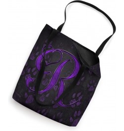 Paw Print Letter R Purple Pet Dog Cat Animal Heart Love Name Tote Bag $11.80 Totes