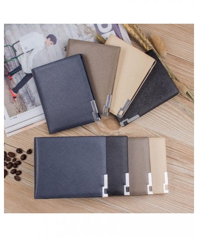 Men's Cross Pattern Wallet Fashion Iron Sheet Short Wallet Card Holder (Color : Vertical Khaki) Vertical Off-white $19.47 Wal...