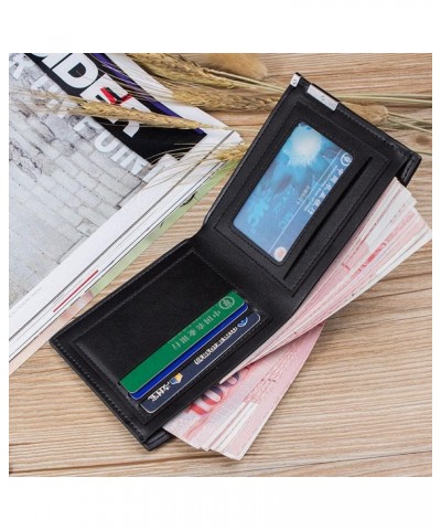 Men's Cross Pattern Wallet Fashion Iron Sheet Short Wallet Card Holder (Color : Vertical Khaki) Vertical Off-white $19.47 Wal...