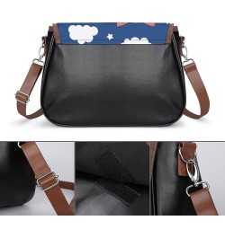 Printed Shoulder Crossbody Bag Leather Hobo Bags Medium Ladies Top Handles Satchels Cute Cartoon Toys Color10 $18.49 Hobo Bags