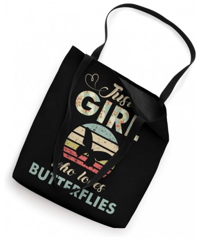 Just A Girl Who Loves Butterflies Retro Vintage Butterfly Tote Bag $11.23 Totes