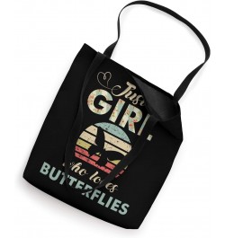 Just A Girl Who Loves Butterflies Retro Vintage Butterfly Tote Bag $11.23 Totes