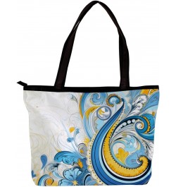 Handbags for Women, Zipper Tote Bag, Shoulder Bag, floral art $15.02 Totes