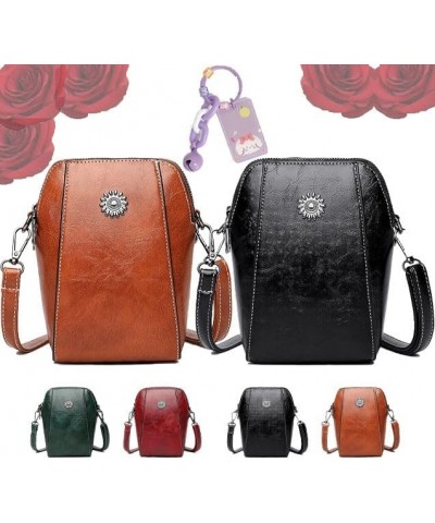 All-match Vertical Cellphone Bag, Crossbody Leather Shoulder Bags and Clutches, Cell Phone Crossbody Bags Purse for Women 2pc...