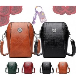 All-match Vertical Cellphone Bag, Crossbody Leather Shoulder Bags and Clutches, Cell Phone Crossbody Bags Purse for Women 2pc...