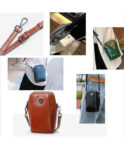 All-match Vertical Cellphone Bag, Crossbody Leather Shoulder Bags and Clutches, Cell Phone Crossbody Bags Purse for Women 2pc...