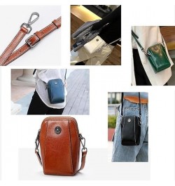 All-match Vertical Cellphone Bag, Crossbody Leather Shoulder Bags and Clutches, Cell Phone Crossbody Bags Purse for Women 2pc...