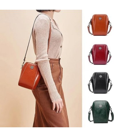 All-match Vertical Cellphone Bag, Crossbody Leather Shoulder Bags and Clutches, Cell Phone Crossbody Bags Purse for Women 2pc...