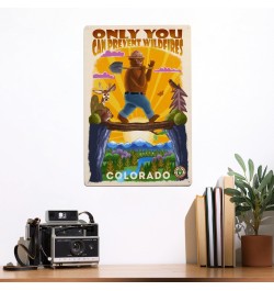 12x18 Inch Metal Sign, Colorado, Smokey Bear and Friends, Only You, Mid-Century Inspired, Officially Licensed $20.25 Totes