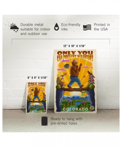 12x18 Inch Metal Sign, Colorado, Smokey Bear and Friends, Only You, Mid-Century Inspired, Officially Licensed $20.25 Totes