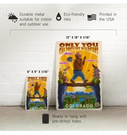 12x18 Inch Metal Sign, Colorado, Smokey Bear and Friends, Only You, Mid-Century Inspired, Officially Licensed $20.25 Totes