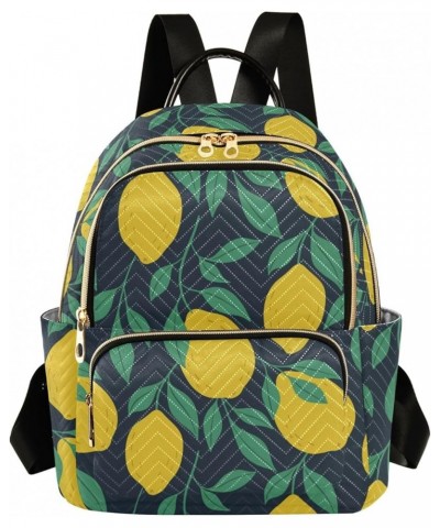 Mini Backpack Purse for Women Lightweight Girls Small Size Lemons Green Leaf School Teens College Traveling Medium $13.53 Bac...