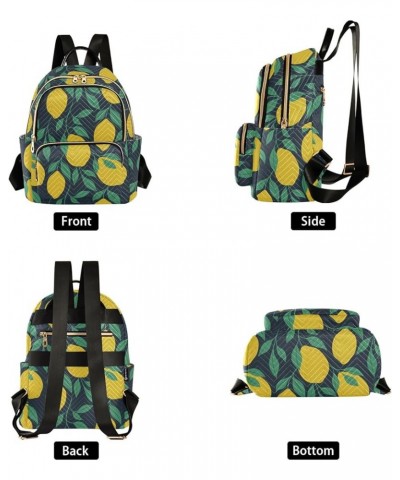 Mini Backpack Purse for Women Lightweight Girls Small Size Lemons Green Leaf School Teens College Traveling Medium $13.53 Bac...