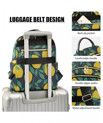 Mini Backpack Purse for Women Lightweight Girls Small Size Lemons Green Leaf School Teens College Traveling Medium $13.53 Bac...