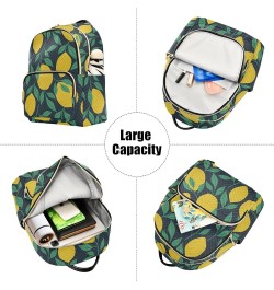 Mini Backpack Purse for Women Lightweight Girls Small Size Lemons Green Leaf School Teens College Traveling Medium $13.53 Bac...