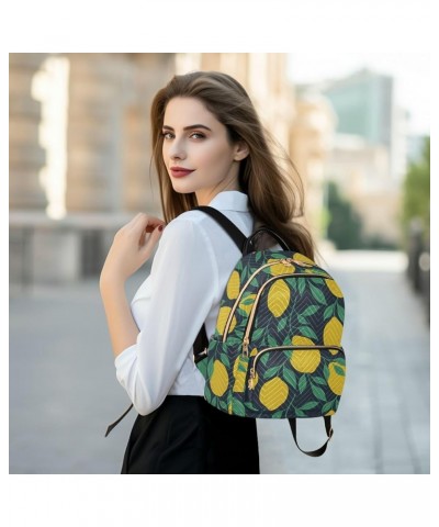 Mini Backpack Purse for Women Lightweight Girls Small Size Lemons Green Leaf School Teens College Traveling Medium $13.53 Bac...