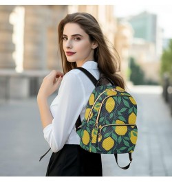 Mini Backpack Purse for Women Lightweight Girls Small Size Lemons Green Leaf School Teens College Traveling Medium $13.53 Bac...