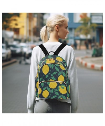 Mini Backpack Purse for Women Lightweight Girls Small Size Lemons Green Leaf School Teens College Traveling Medium $13.53 Bac...