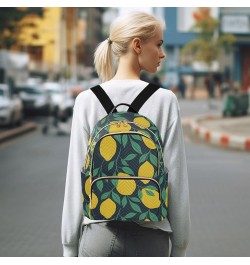 Mini Backpack Purse for Women Lightweight Girls Small Size Lemons Green Leaf School Teens College Traveling Medium $13.53 Bac...