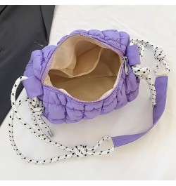 Women Quilted Tote Bag Lar ity Crossbody Bag Puffer Tote Bag Y2k Hobo Bag Shop Bag Purple $11.12 Totes