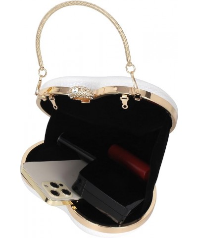 Mily Heart Shape Clutch Bag Messenger Shoulder Handbag Tote Evening Bag Purse 7650+white $16.23 Evening Bags