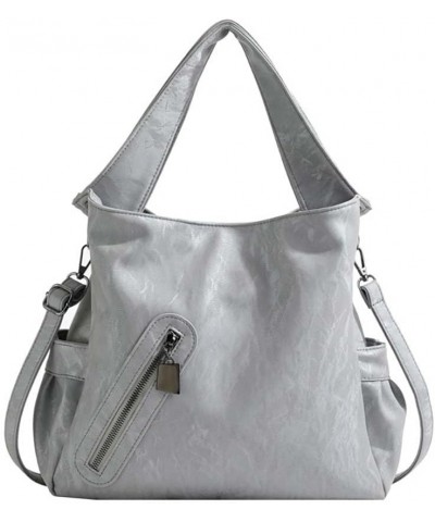 Versatile women's bag, one shoulder crossbody bag, commuting bag, tote women's bag Grey $17.18 Crossbody Bags