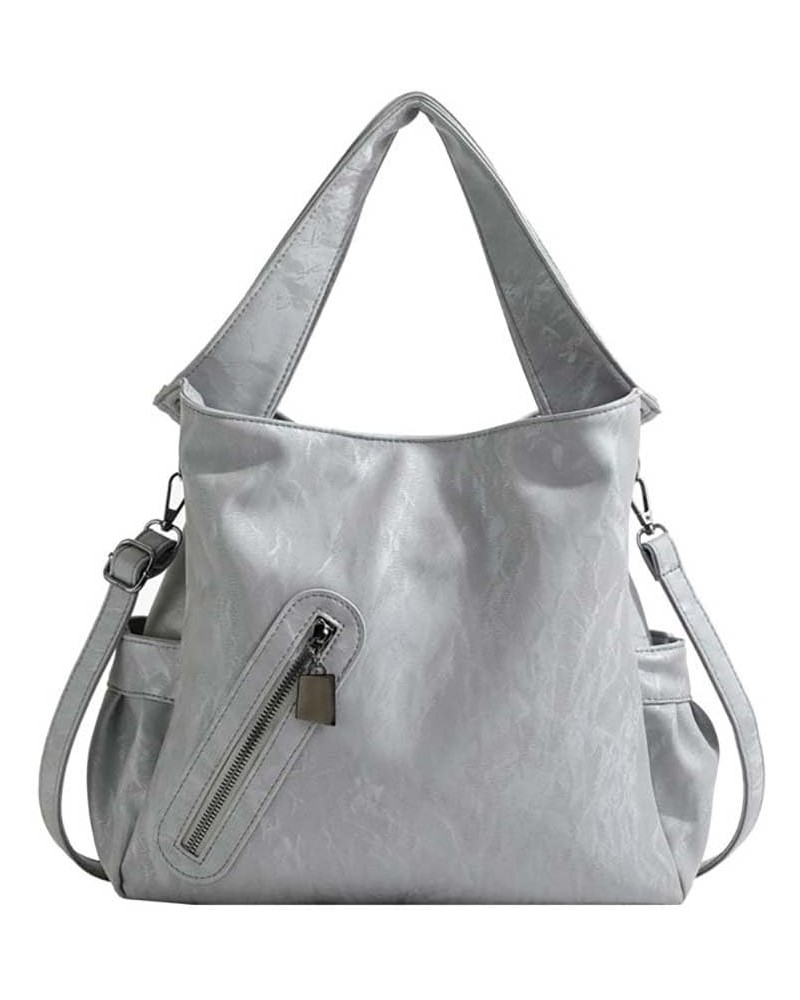 Versatile women's bag, one shoulder crossbody bag, commuting bag, tote women's bag Grey $17.18 Crossbody Bags