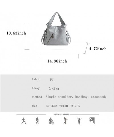 Versatile women's bag, one shoulder crossbody bag, commuting bag, tote women's bag Grey $17.18 Crossbody Bags