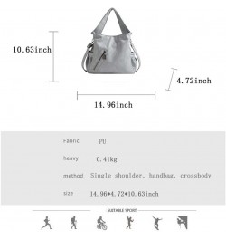 Versatile women's bag, one shoulder crossbody bag, commuting bag, tote women's bag Grey $17.18 Crossbody Bags