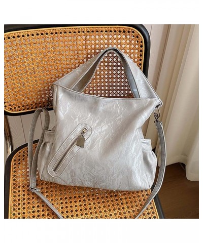 Versatile women's bag, one shoulder crossbody bag, commuting bag, tote women's bag Grey $17.18 Crossbody Bags