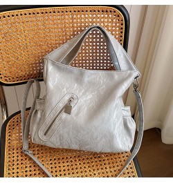 Versatile women's bag, one shoulder crossbody bag, commuting bag, tote women's bag Grey $17.18 Crossbody Bags