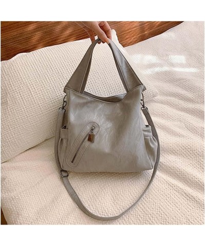 Versatile women's bag, one shoulder crossbody bag, commuting bag, tote women's bag Grey $17.18 Crossbody Bags