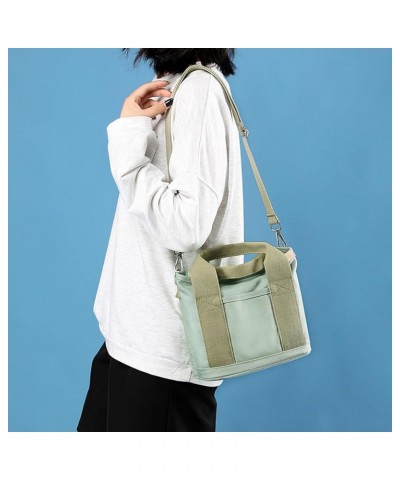 Canvas Tote Bag for Women, Multi-Pocket Handbag Crossbody Bags with Zipper, Shoulder Bag Messenger Bag Handbag Purse Green $1...