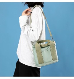 Canvas Tote Bag for Women, Multi-Pocket Handbag Crossbody Bags with Zipper, Shoulder Bag Messenger Bag Handbag Purse Green $1...