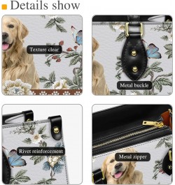 Personalized Golden Retriever Dog Handbags, Custom Name Dog Leather Bags, Purses, Shoulder Bag, Gift For Dog Mom Dog Lover St...