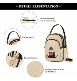 Cartoon Reading Book Girl Women's Crossbody Handbags with Zipper, Casual Leather Cell Phone Purse Crossbody Bags for Ladies $...