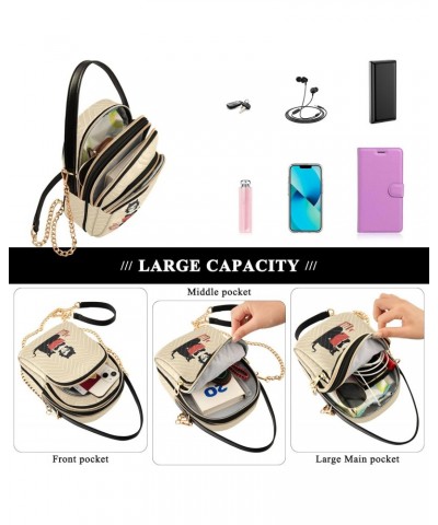 Cartoon Reading Book Girl Women's Crossbody Handbags with Zipper, Casual Leather Cell Phone Purse Crossbody Bags for Ladies $...