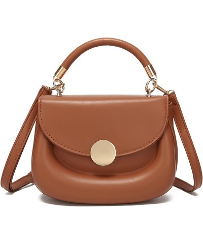 Women Small Crossbody Bags Shoulder Bag Classic Satchel Handbags Ladies Cute Purses 3 Brown $8.56 Satchels