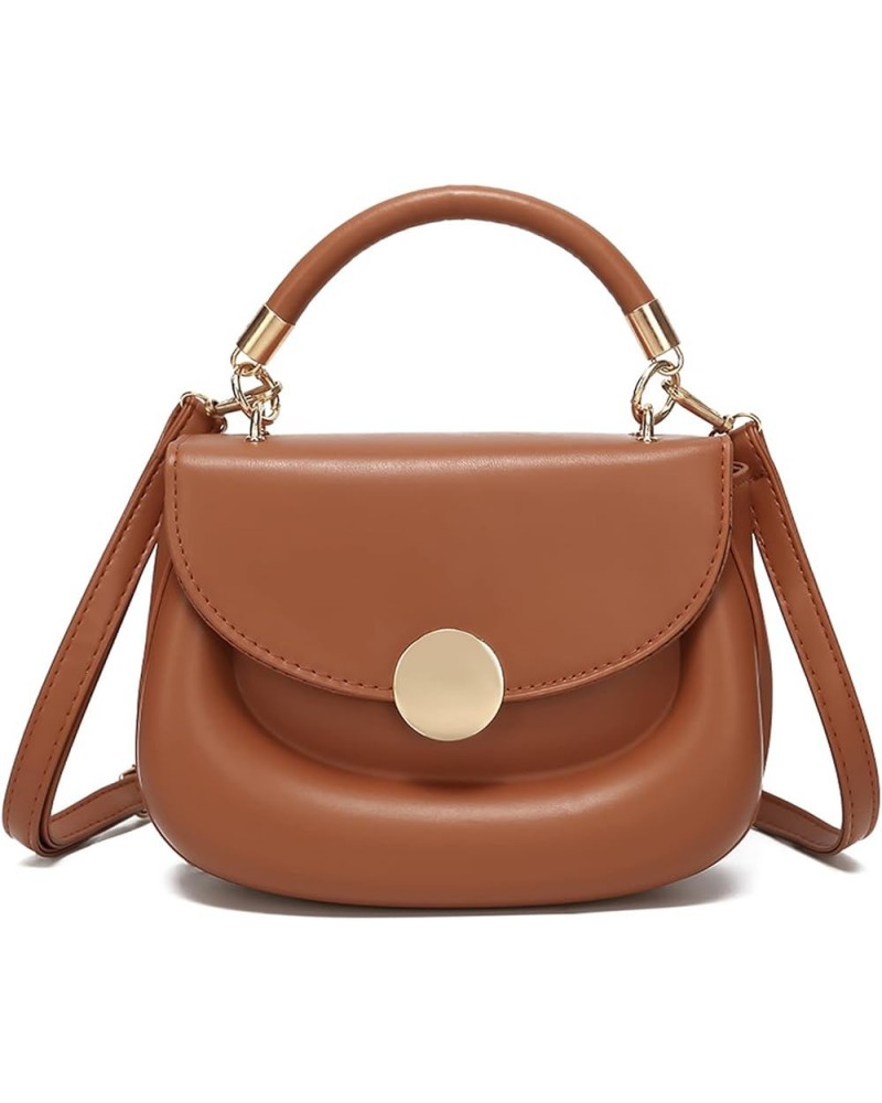 Women Small Crossbody Bags Shoulder Bag Classic Satchel Handbags Ladies Cute Purses 3 Brown $8.56 Satchels