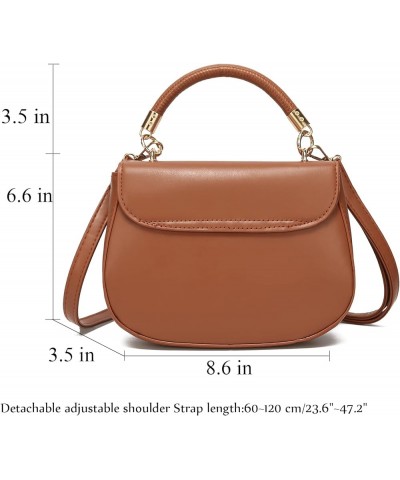 Women Small Crossbody Bags Shoulder Bag Classic Satchel Handbags Ladies Cute Purses 3 Brown $8.56 Satchels