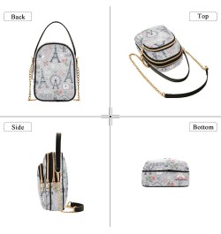 Eiffel Tower Valentines Day Crossbody Bags for Women Hand Bag Small Sling Shoulder Travel Bag Mini Wallet Phone Purse $12.38 ...